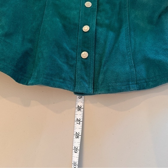 Suede Emerald Green Jacket, snap button, women’s Small NWOT -✨ Originally $150 - Picture 11 of 11